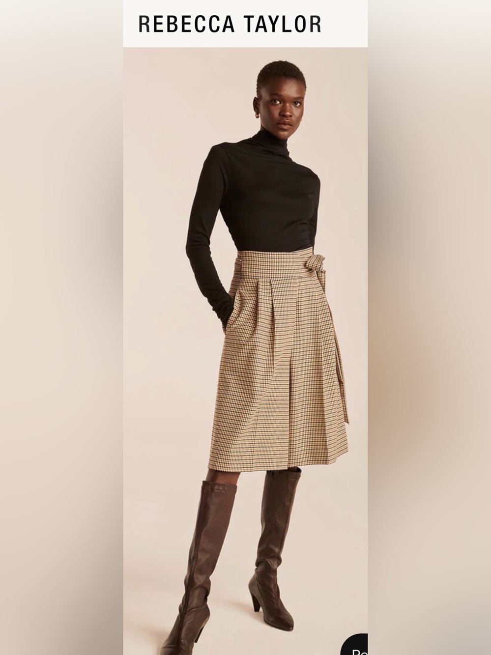 Rebecca Taylor Micro Houndstooth culottes size 4